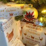 Feuille De Papier Cadeau Funny Pun Poulet Noël<br><div class="desc">L'enveloppement cadeau de Noël parfait pour vos amis amateurs de poulet, ce papier d'emballage de poulet de Noël stupide est super mignon et sûr de faire rire quelqu'un. Une façon amusante de faire sourire vos récipiendaires cette saison des Fêtes - parfait pour tous ceux qui aiment une bonne blague et...</div>