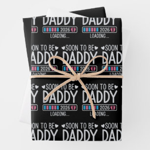 Feuille De Papier Cadeau Futur Papa 2026 Annonce de Grossesse en Attente