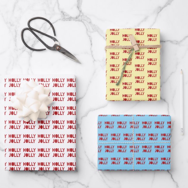 Feuille De Papier Cadeau Gai Noël (Recto)