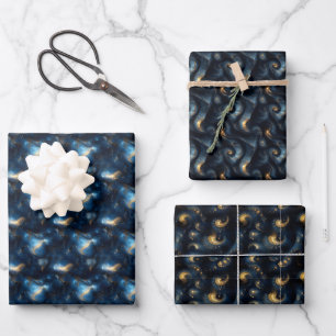 Feuille De Papier Cadeau Galaxies tourbillonnantes