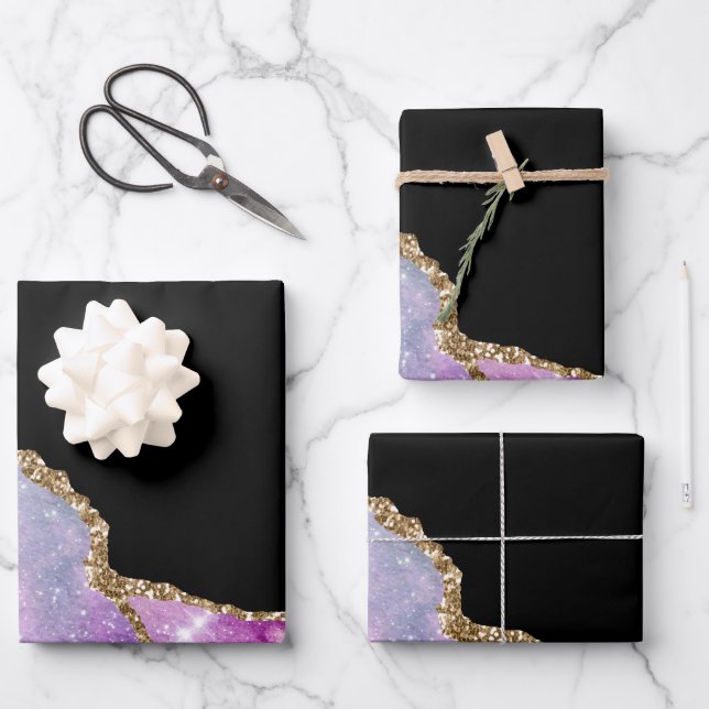 Feuille De Papier Cadeau Galaxy Agate Series Design 2  (Recto)