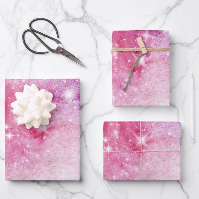 Feuille De Papier Cadeau Galaxy Motifs sans Seamless (Recto)