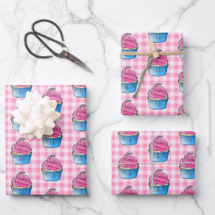 Feuille De Papier Cadeau Gâteau rose le plus doux