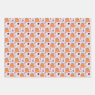 Feuille De Papier Cadeau Gâteaux Et Pâtisseries