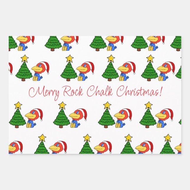 Feuille De Papier Cadeau Geai bébé de Noël (Devant)