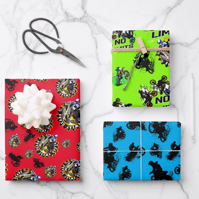 Feuille De Papier Cadeau Gears de transpiration sanguine (Recto)