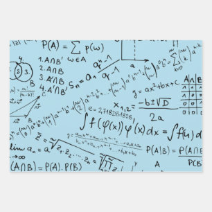 Feuille De Papier Cadeau Geek mathématique, Motif de résolution de problème