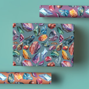 Feuille De Papier Cadeau Gemmes & Crystal Jewel Tone