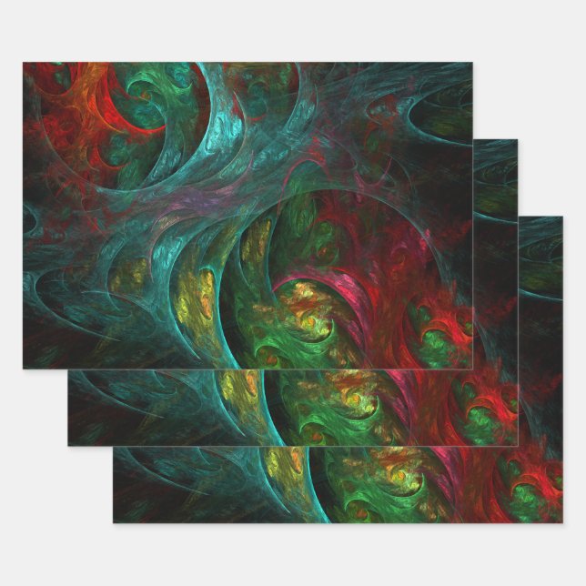 Feuille De Papier Cadeau Genesis Nova Art Abstrait (Lot)