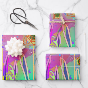 Feuille De Papier Cadeau Géo Contempo Floral