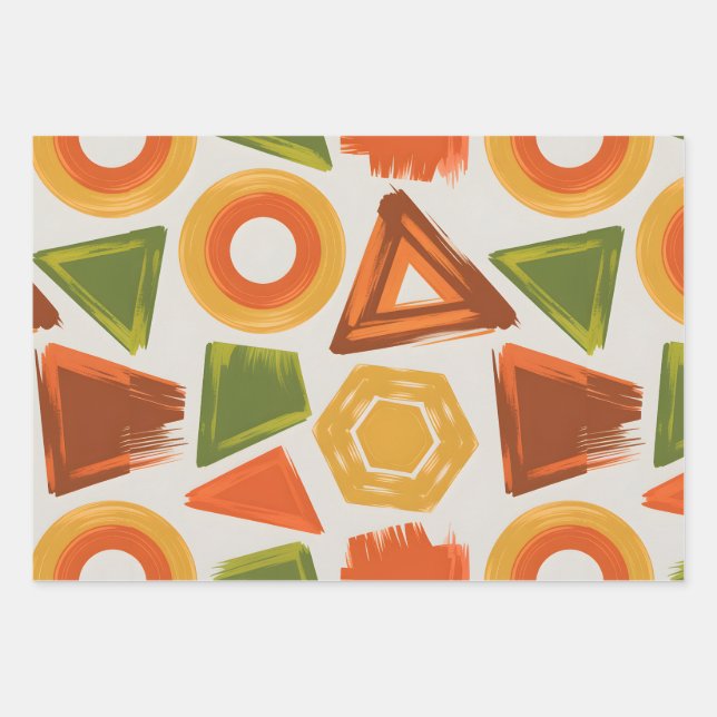Feuille De Papier Cadeau Geo Groove (Devant)