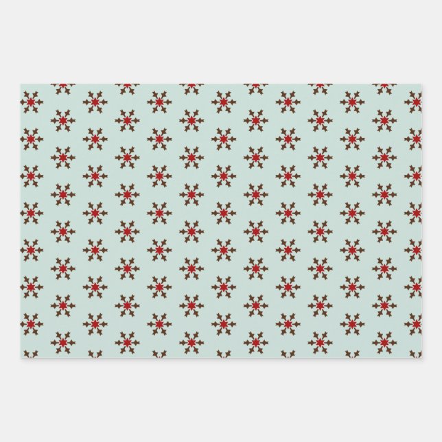 Feuille De Papier Cadeau Geometric Winter Holiday Gift Wrapping Sheets (Devant)