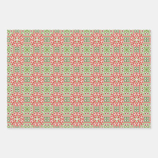 Feuille De Papier Cadeau Geometric Winter Holiday Gift Wrapping Sheets