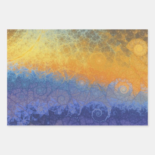 Feuille De Papier Cadeau Géométrie solaire (Devant)