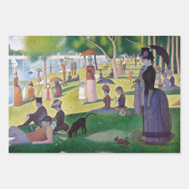 Feuille De Papier Cadeau Georges Seurat - Un dimanche sur La Grande Jatte (Devant)