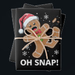 Feuille De Papier Cadeau Gingerbread Man Oh Snap Christmas Funny Cookie<br><div class="desc">Pain d'épices Homme Oh Snap Noël Funny Cookie Baking Cadeau</div>