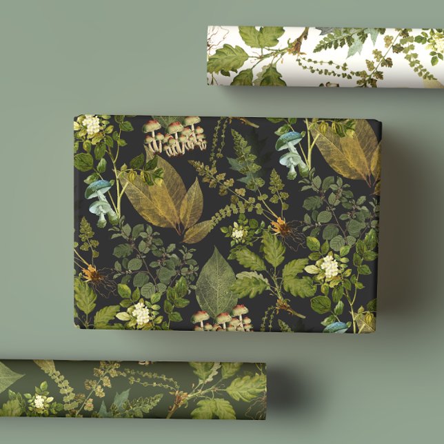Feuille De Papier Cadeau Glam de forêt victorienne gothique (Créateur téléchargé)