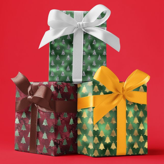 Feuille De Papier Cadeau Glam de Noël Huile Parties scintillant métalliques (Créateur téléchargé)