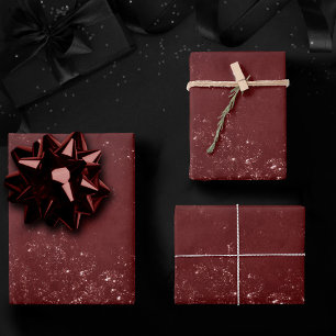 Feuille De Papier Cadeau Glimmery Henna Grunge   Rouge glamour de sang rich