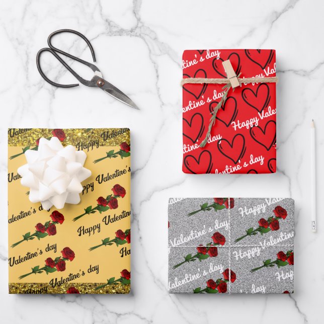 Feuille De Papier Cadeau glitter  (Recto)