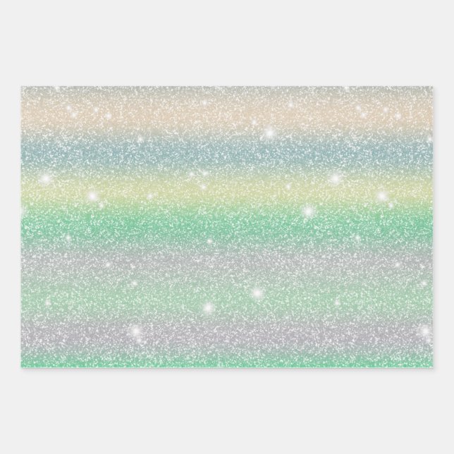 Feuille De Papier Cadeau Glitterie et Starry cadeau mignon 1 (Devant)