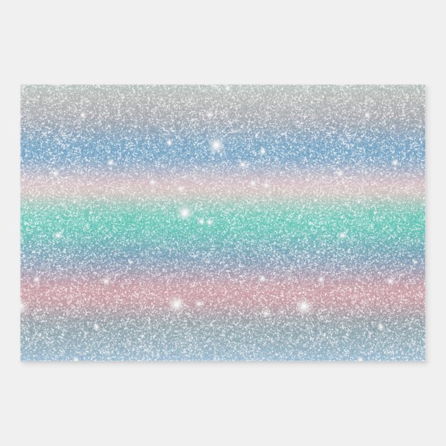 Feuille De Papier Cadeau Glitterie et Starry cadeau mignon 3 (Devant)