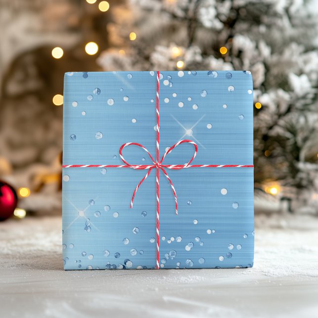 Feuille De Papier Cadeau Glittery Light Baby Blue Ombre Foil (Glittery Light Baby Blue Ombre Foil Wrapping Paper Sheets)
