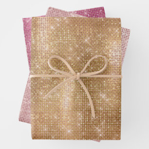 Feuille De Papier Cadeau Glitzy Champagne Gold Sparkam