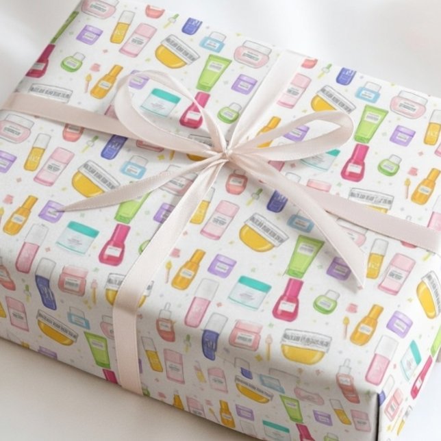 Feuille De Papier Cadeau Glow Up Skincare Gift Wrap (Créateur téléchargé)