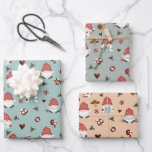 Feuille De Papier Cadeau Gnomies nordiques de Noël<br><div class="desc">Nordique Noël Gnomies Envelopper des feuilles de papier</div>