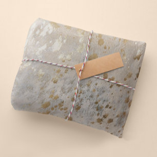 Feuille De Papier Cadeau Gold Cowhide Print Metallic