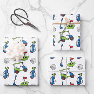 Feuille De Papier Cadeau Golf de Cute