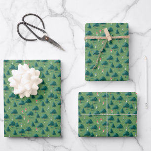 Feuille De Papier Cadeau Golf Fantaisiste
