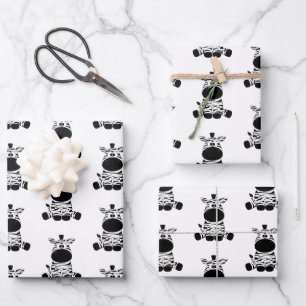 Feuille De Papier Cadeau Goofy Zebra
