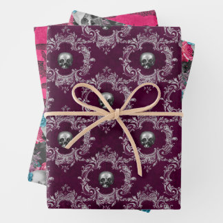 Feuille De Papier Cadeau Goth rose