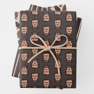 Feuille De Papier Cadeau Gothic Edgar Allan Poe Wrapping Paper Set