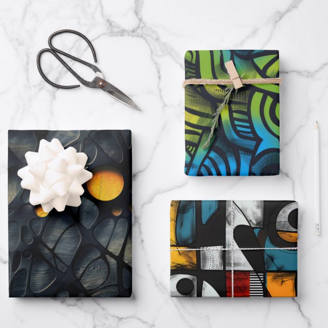 Feuille De Papier Cadeau Gothique Noir Sentiment Déprimant (Recto)