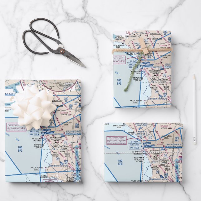 Feuille De Papier Cadeau Graphique aéronautique (Recto)