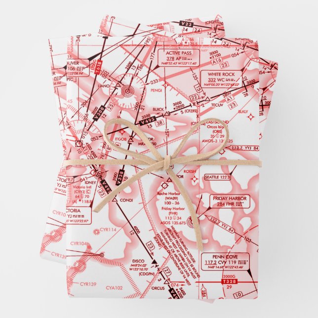 Feuille De Papier Cadeau Graphique aéronautique (En situation)