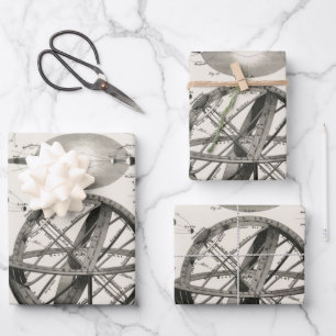 Feuille De Papier Cadeau Graphique vintage allemand d'éclipse solaire et l