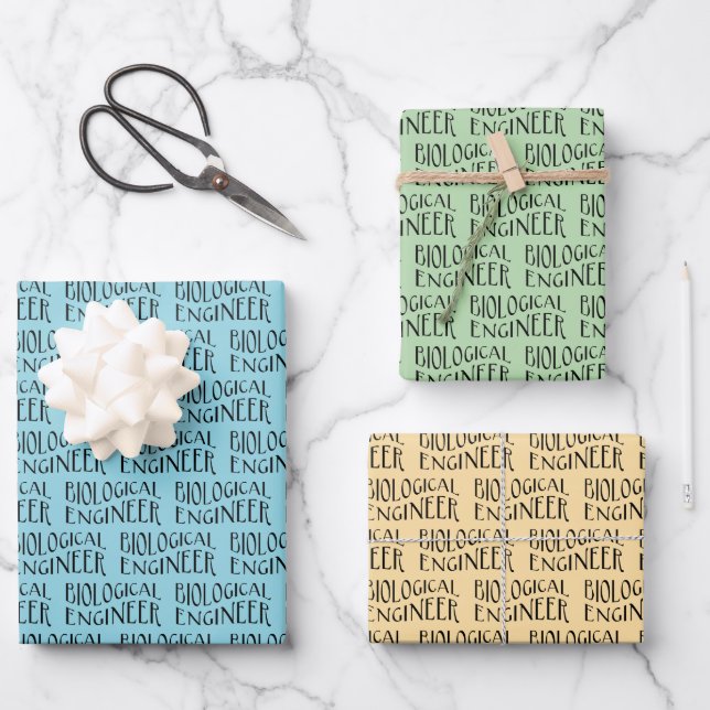 Feuille De Papier Cadeau Gray Wavy Text (Recto)