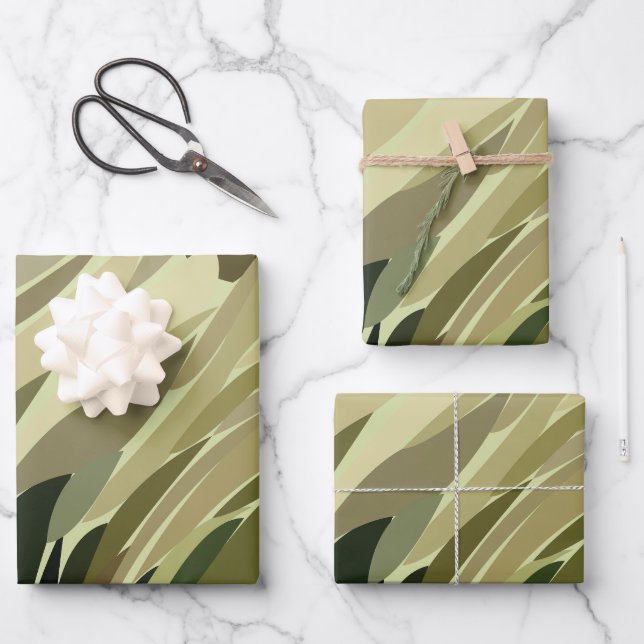Feuille De Papier Cadeau Green Cornfield Plante (Recto)