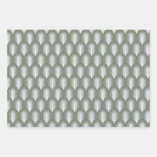 Feuille De Papier Cadeau Green Rainbows Wrapping Sheets