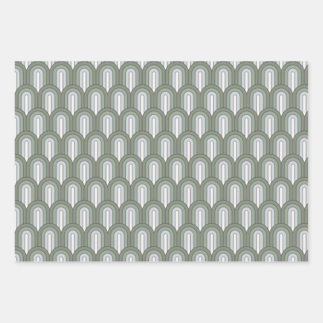 Feuille De Papier Cadeau Green Rainbows Wrapping Sheets (Devant)