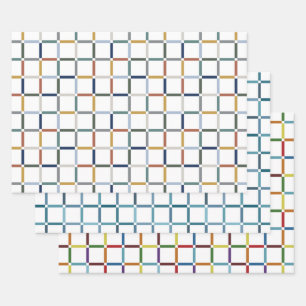 Feuille De Papier Cadeau Grille colorée Espace négatif Couleurs inspirées d
