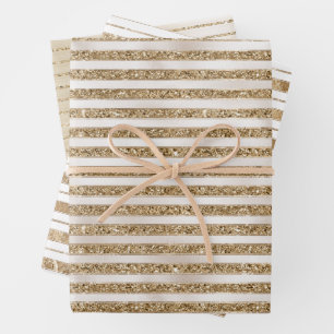 Feuille De Papier Cadeau Grilles Glam Gold