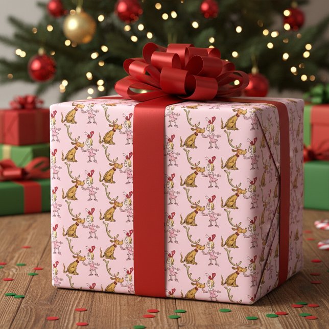 Feuille De Papier Cadeau Grinch | Max et Cindy Lou Who (Créateur téléchargé)