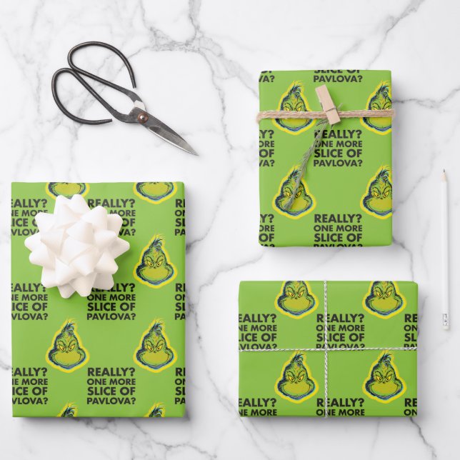 Feuille De Papier Cadeau Grinch | Vraiment ? Une tranche de plus de Pavlova (Recto)