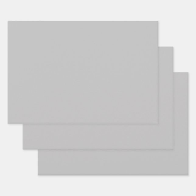 Feuille De Papier Cadeau Gris argent (Lot)