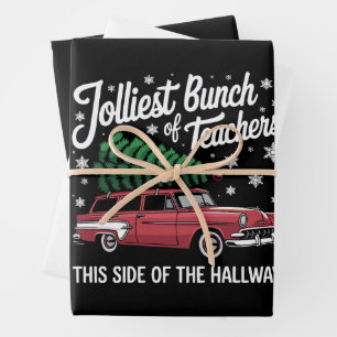 Feuille De Papier Cadeau Groupe de professeurs les plus joyeux de ce côté d